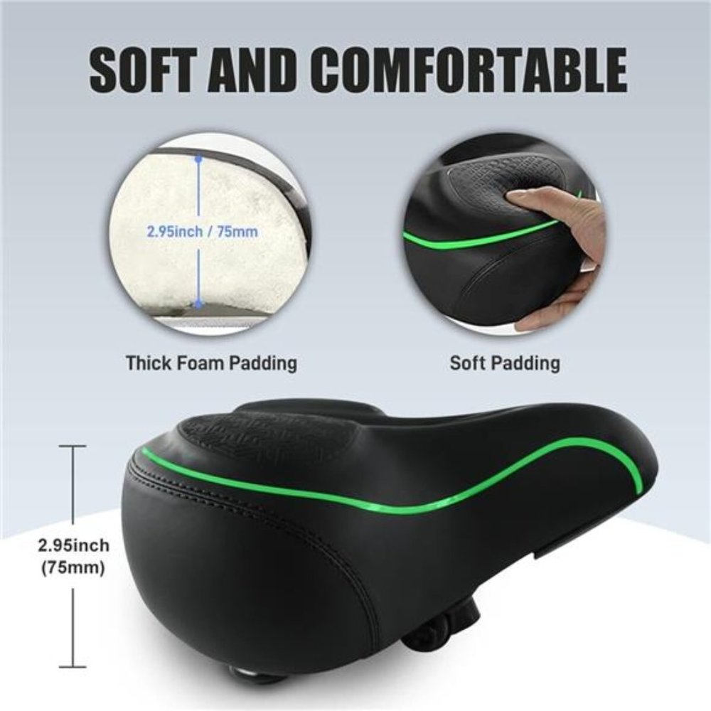 Unisex Oversized Comfort Bike Seat Wide Comfortable Bicycle Seat Cushion New - Picture 4 of 8